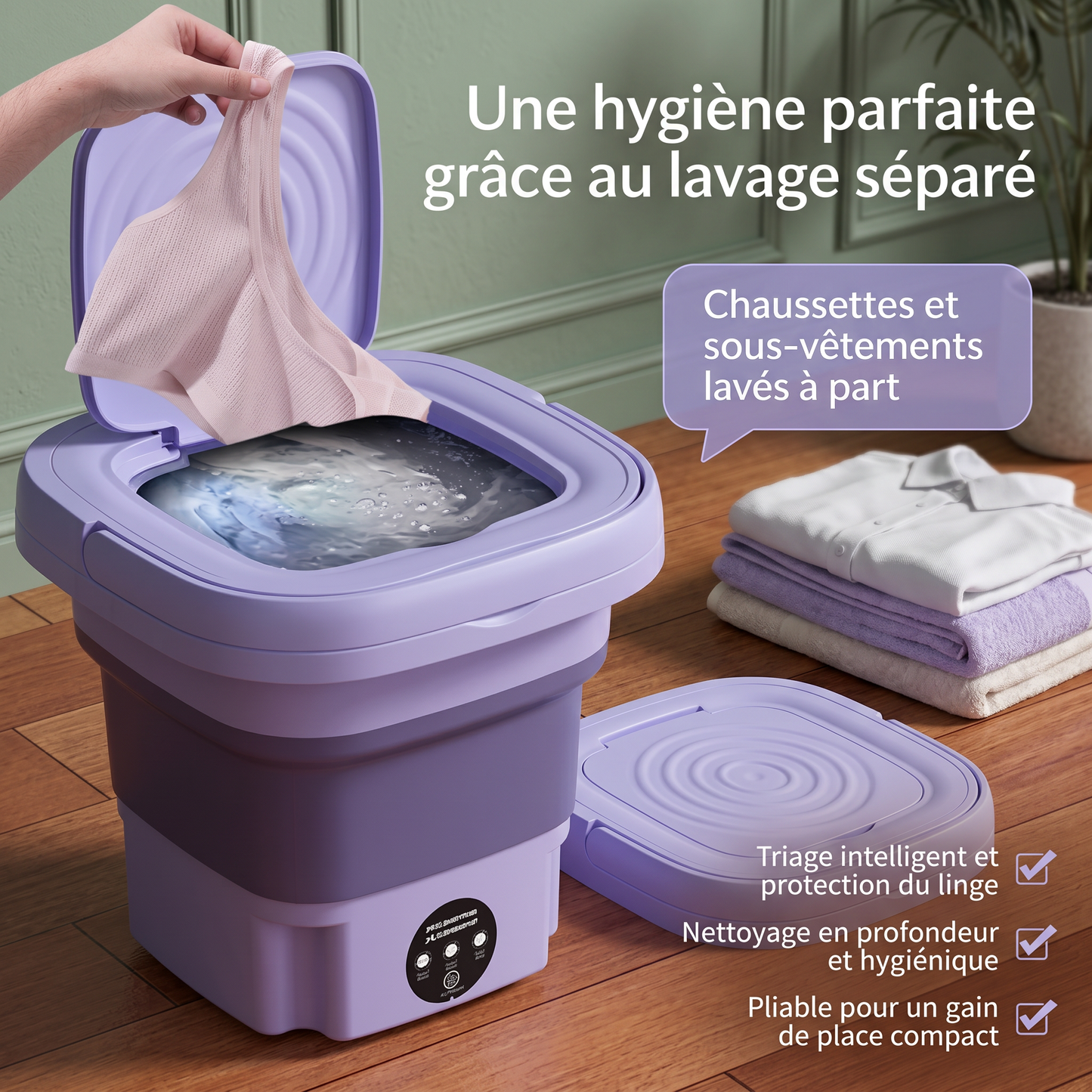 HomeEase™ – Mini Machine à Laver Portable Pliable